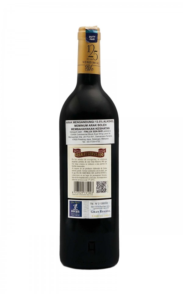 La Rioja Alta , 890 Gran Reserva La Rioja Alta , 890 Gran Reserva